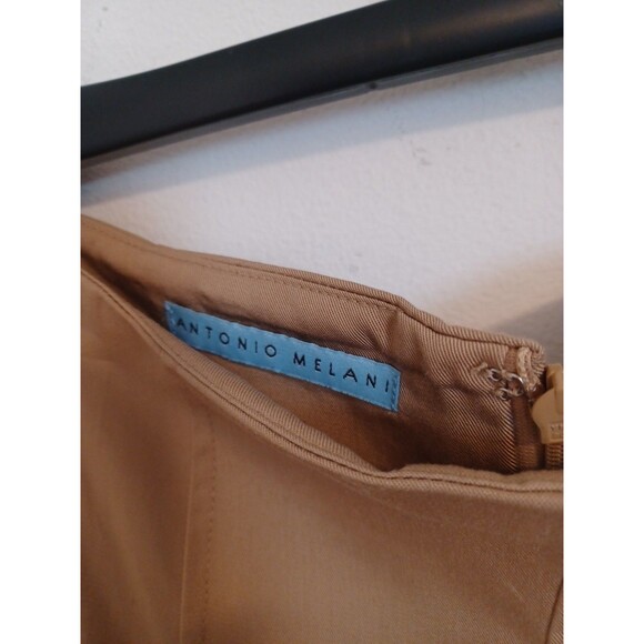 Antonio Melani Pants Womens 12 Tan Wide Leg Dress Trousers Casual Relaxed - Picture 3 of 8